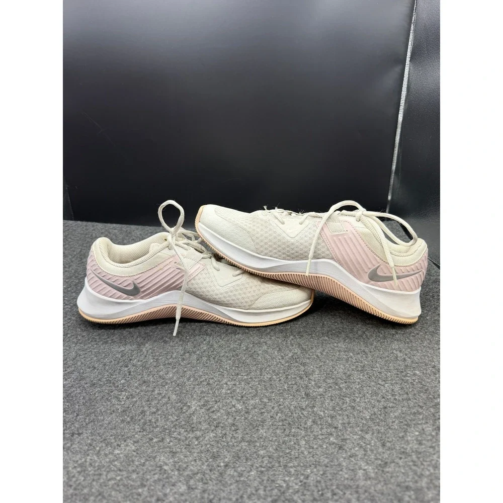 Nike MC Trainer Womens White Pink Silver Training Shoes CU3584-010 Size 10